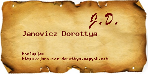 Janovicz Dorottya névjegykártya